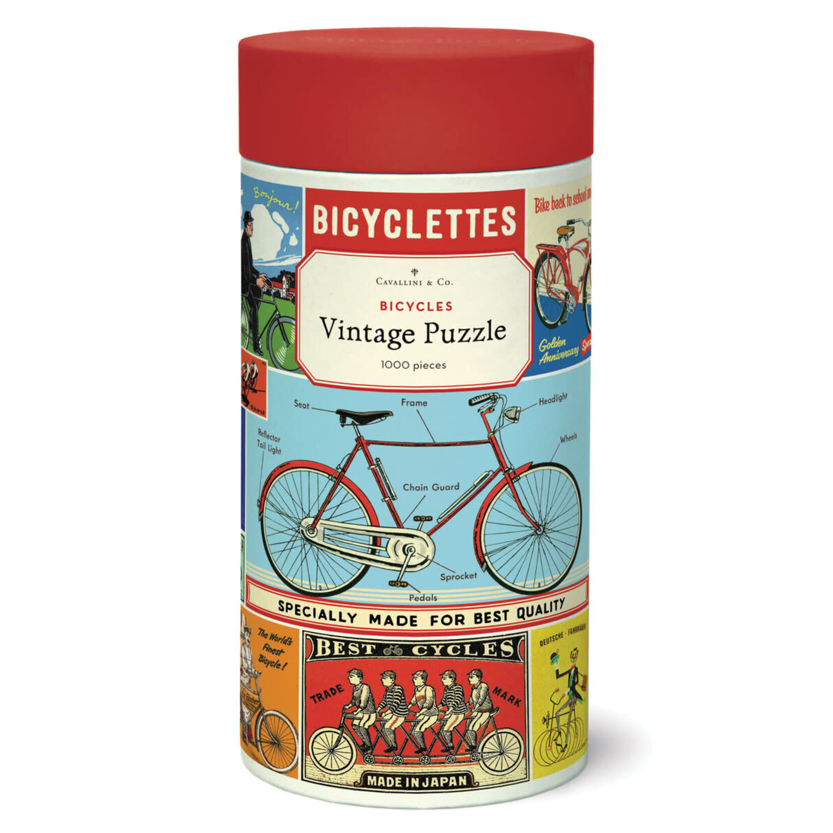 Cavallini & Co. Cavallini vintage puzzel Bicycles