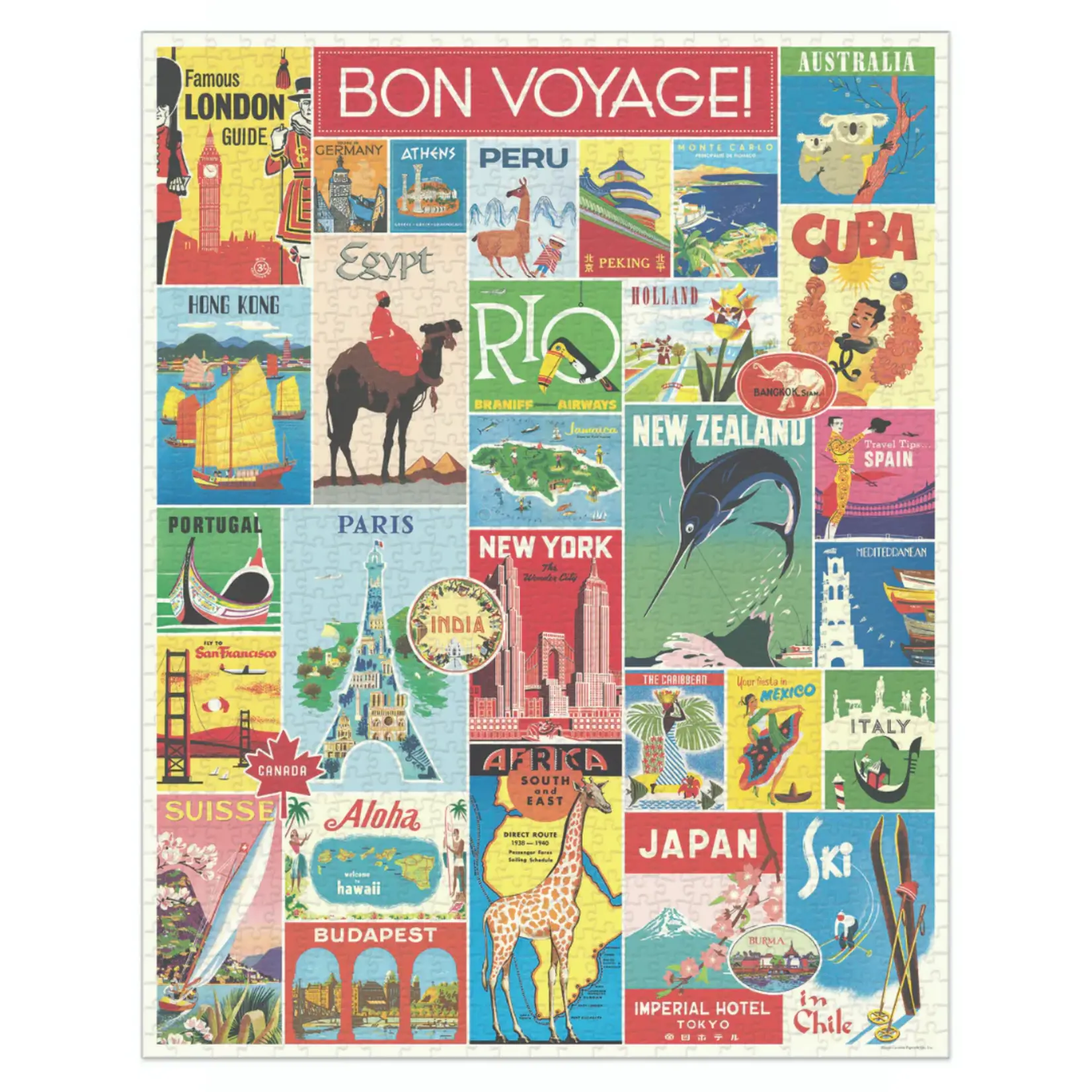 Cavallini & Co. Cavallini vintage puzzel Vintage Travel