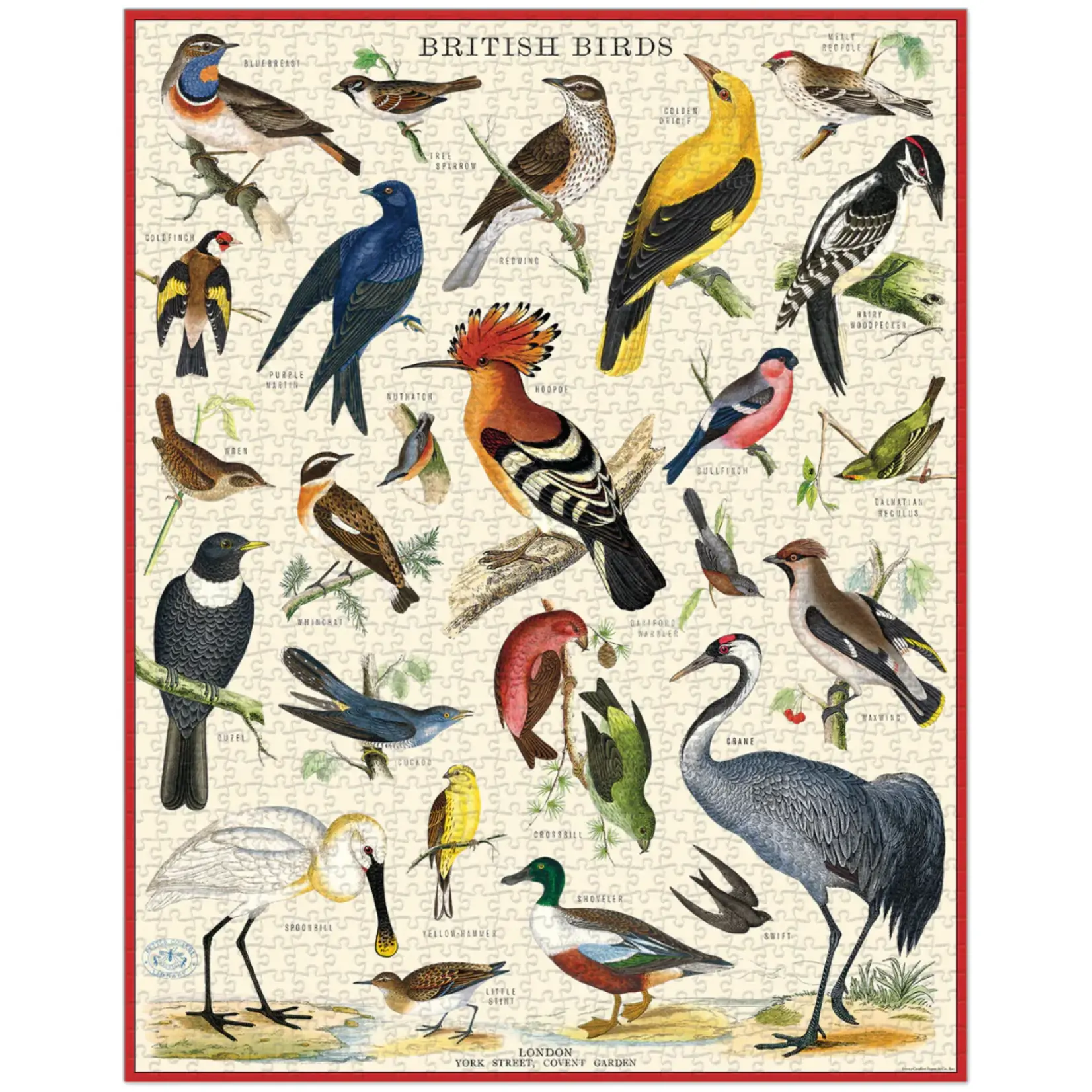 Cavallini & Co. Cavallini vintage puzzel British Birds