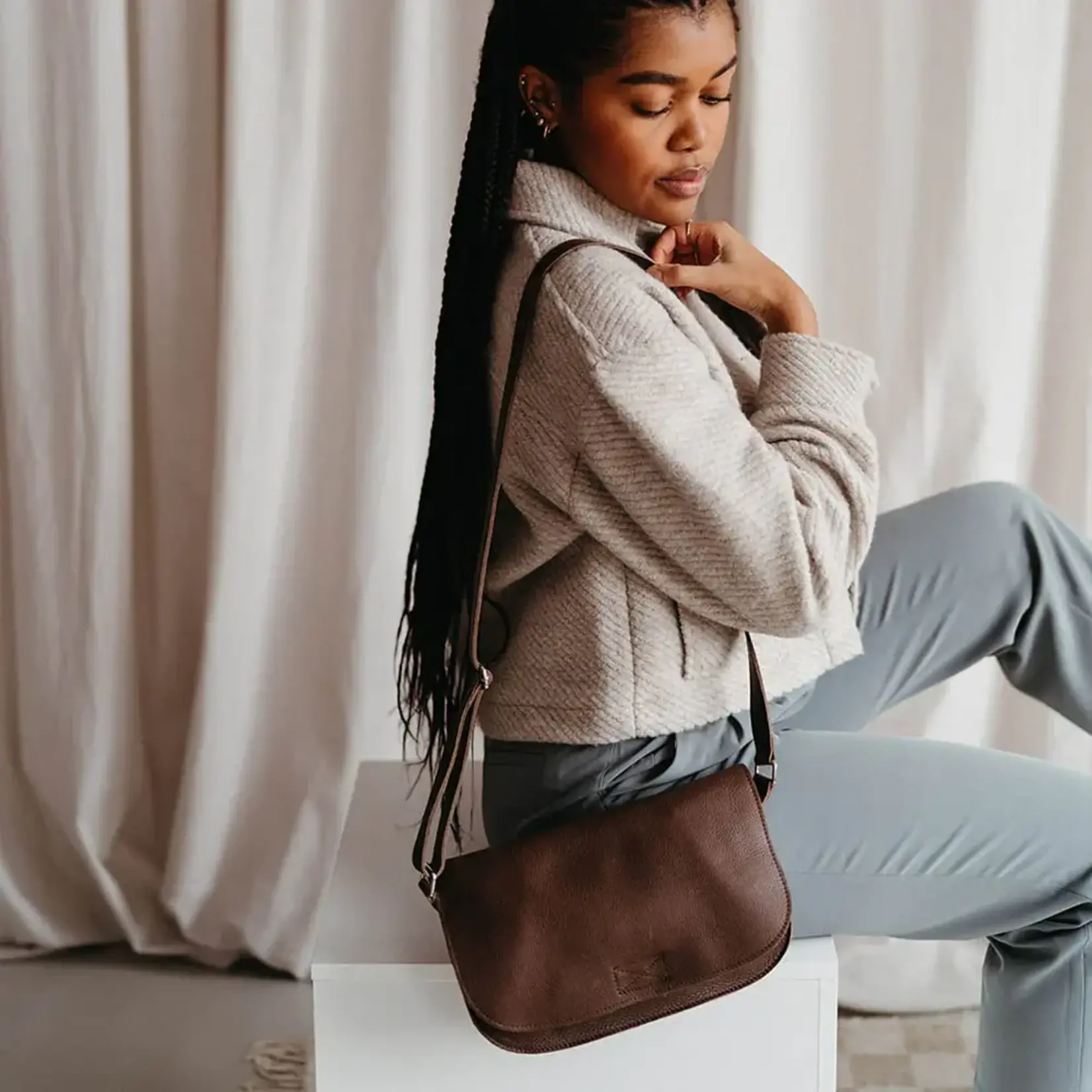 Keecie Keecie Lazy Boy Dark Brown used look