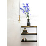 Wandkast zwart/messing