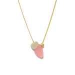 Turina Turina collier Pebbles roze/wit