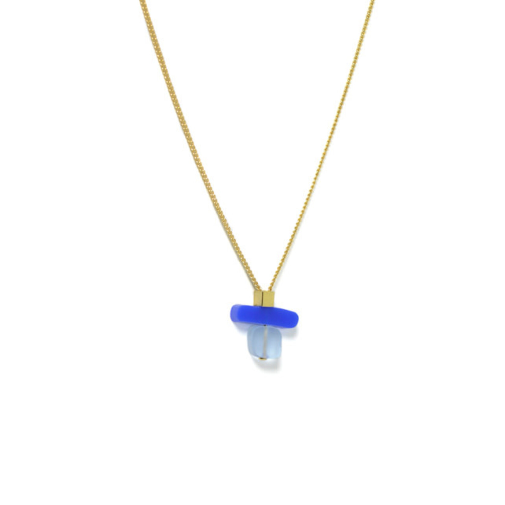 Turina Turina collier Pebbles blauw/lichtblauw