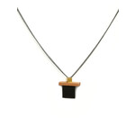 Turina Turina collier Play zwart/hout/messing
