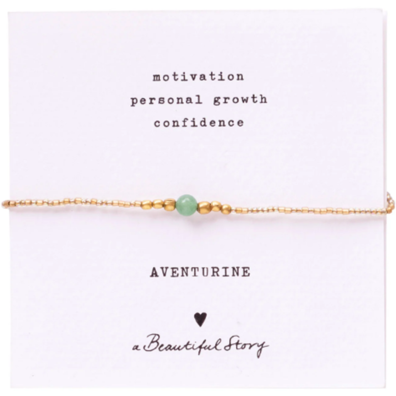 A Beautiful Story A Beautiful Story Iris Card Armband glaskraaltjes en mineraal