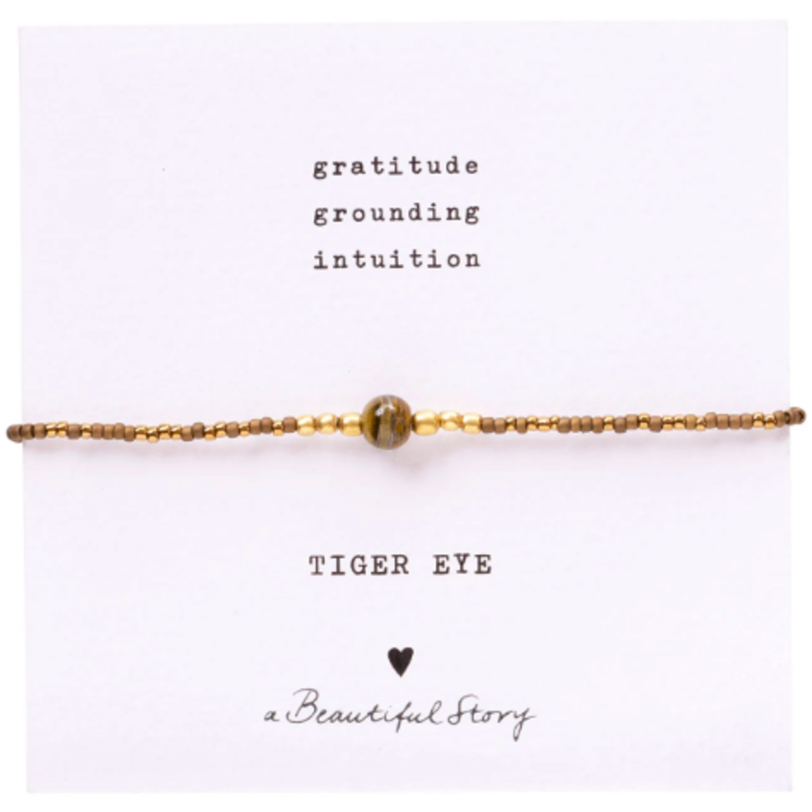 A Beautiful Story A Beautiful Story Iris Card Armband glaskraaltjes en mineraal