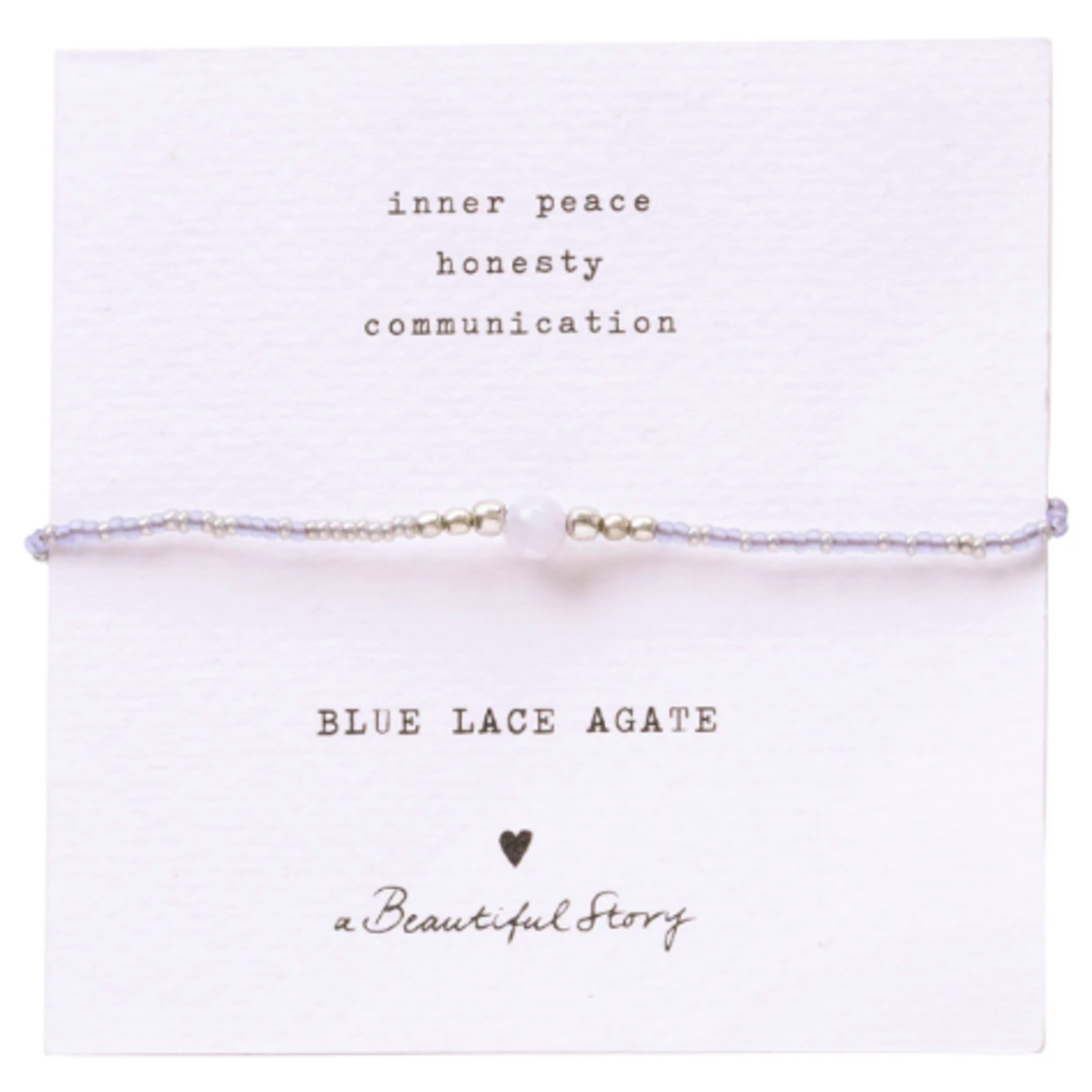 A Beautiful Story A Beautiful Story Iris Card Armband glaskraaltjes en mineraal