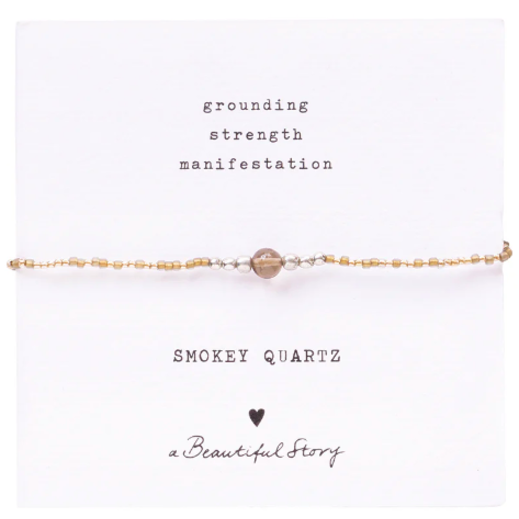 A Beautiful Story A Beautiful Story Iris Card Armband glaskraaltjes en mineraal