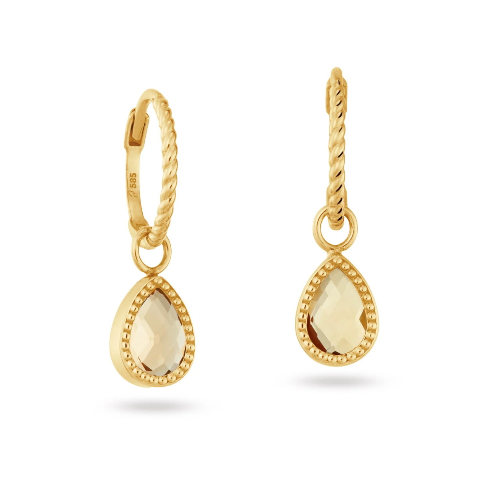 Jackie Gold Jackie Gold Amstel Citrine Hoops