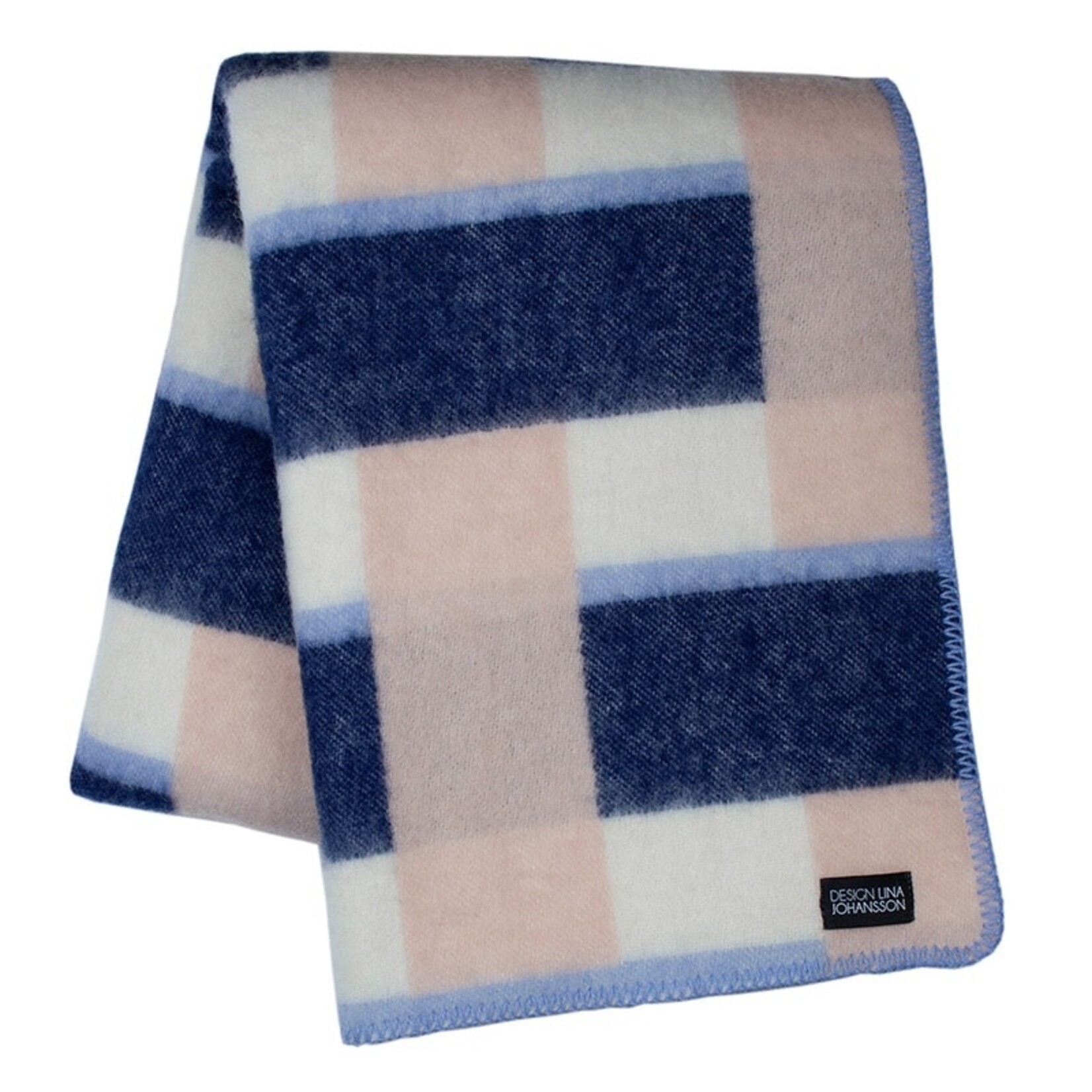 Lina Johansson Lina Johansson wollen deken Block Blue/Pink