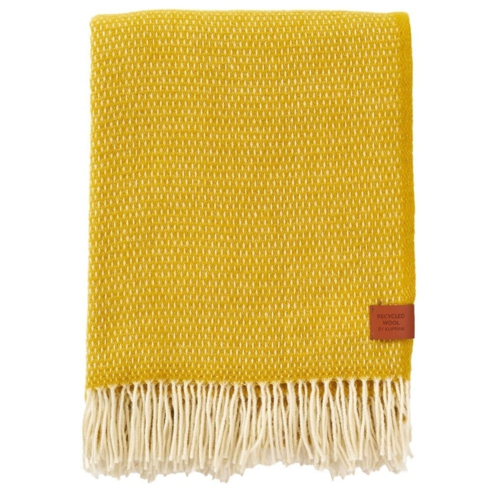 Klippan Klippan plaid Hugo Saffron 25% recycled wol en 75% lamswol, 130 x 200