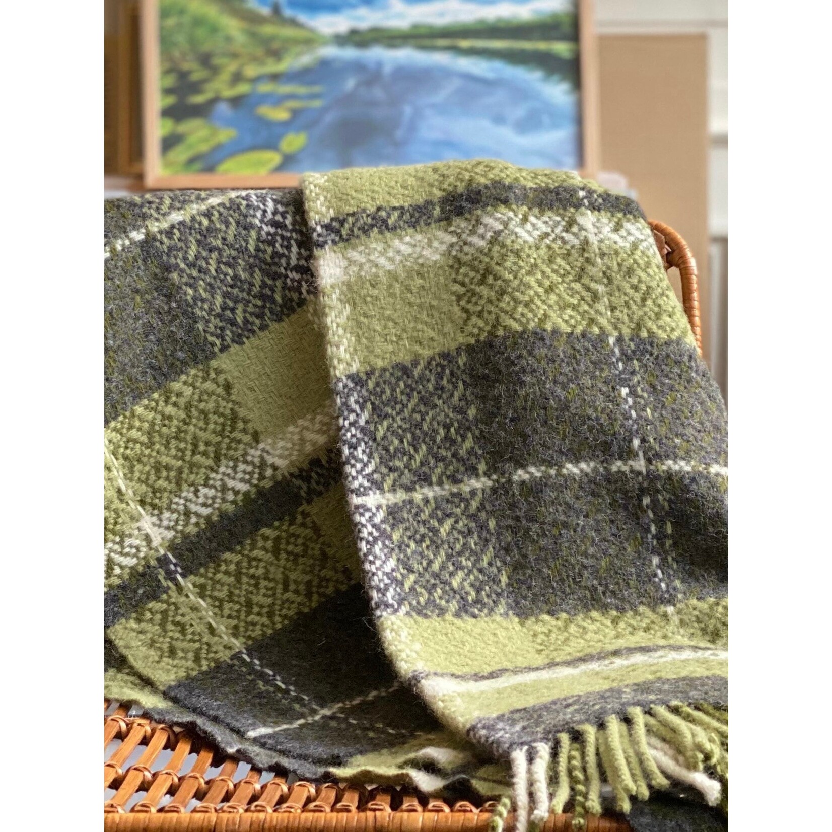 Klippan Klippan plaid Snuggle Green 100% lamswol 130 x 200