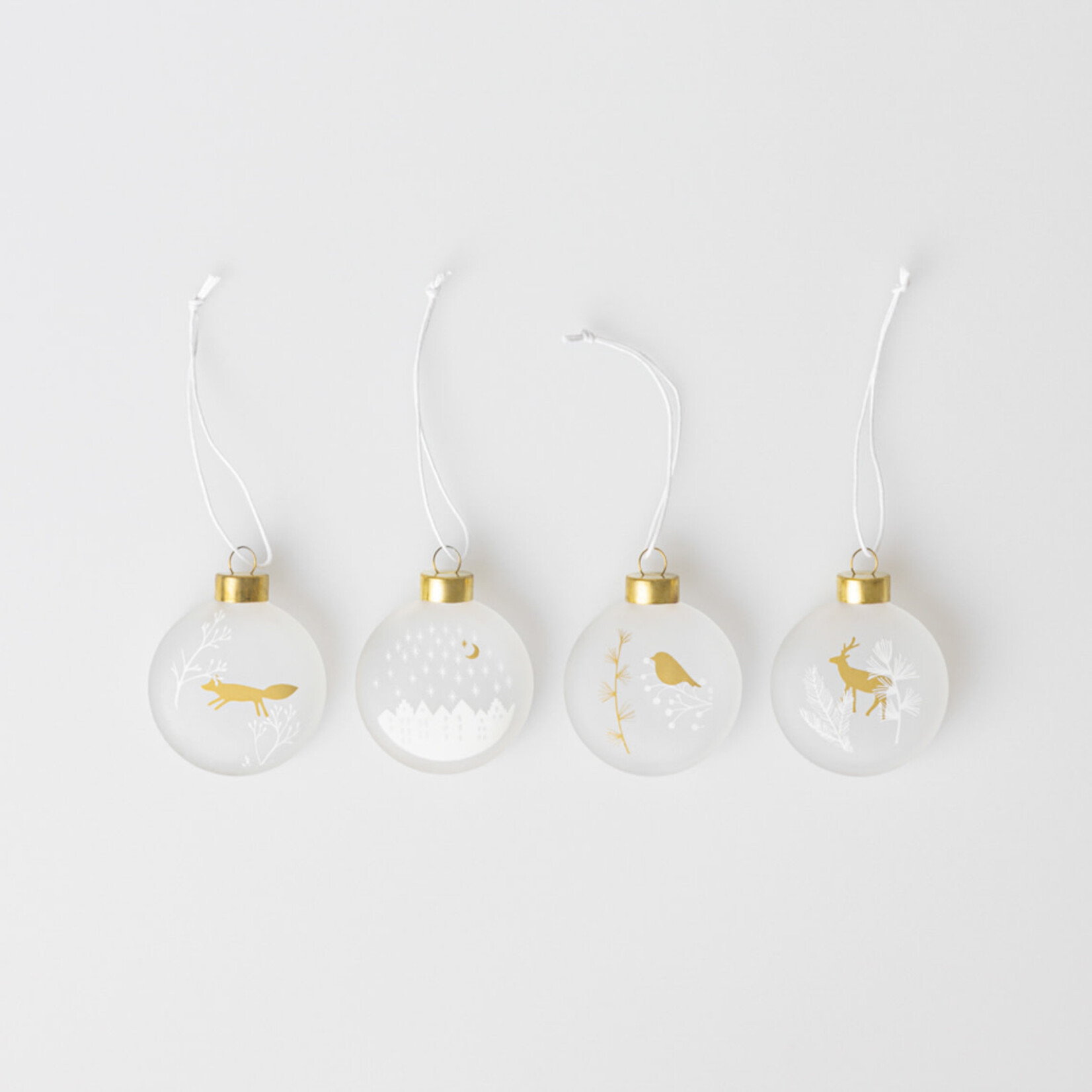 Räder Räder Kerstballen van glas set van 4