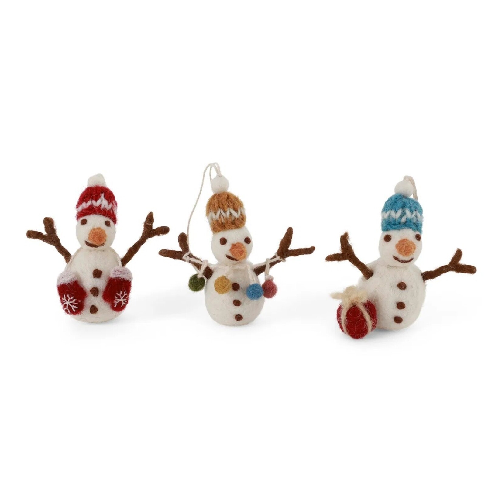 Gry & Sif Gry & Sif Sneeuwpop met gebreide muts - mix van 3