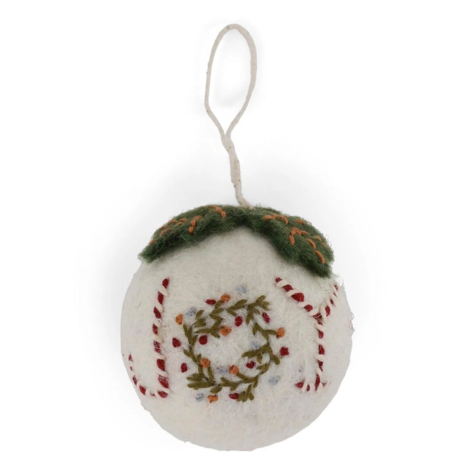 Gry & Sif Gry & Sif Kerstbal wit met ‘Joy'