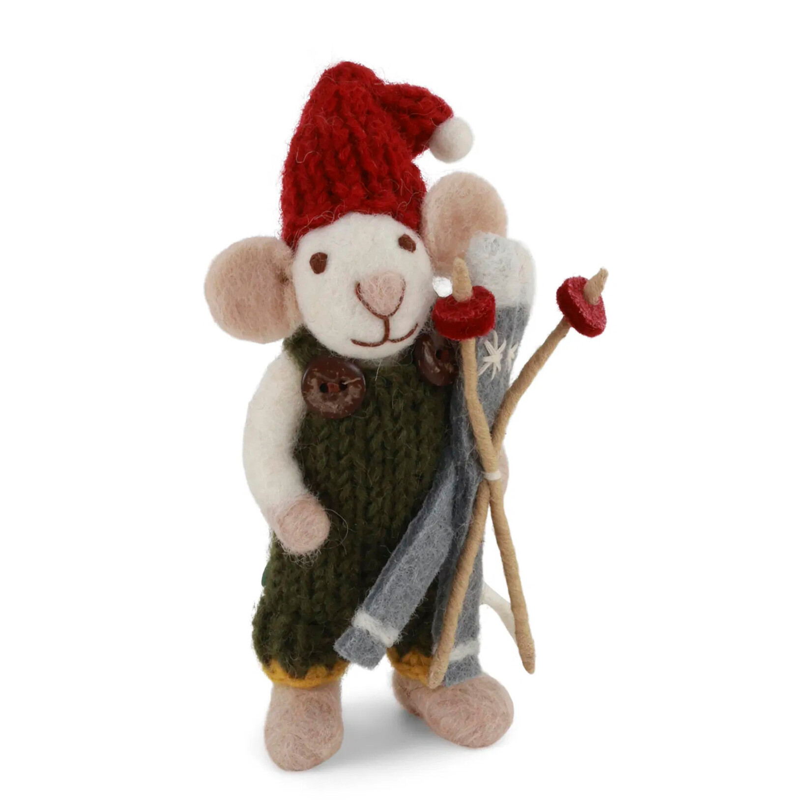 Gry & Sif Gry & Sif kleine witte Muis met ski’s