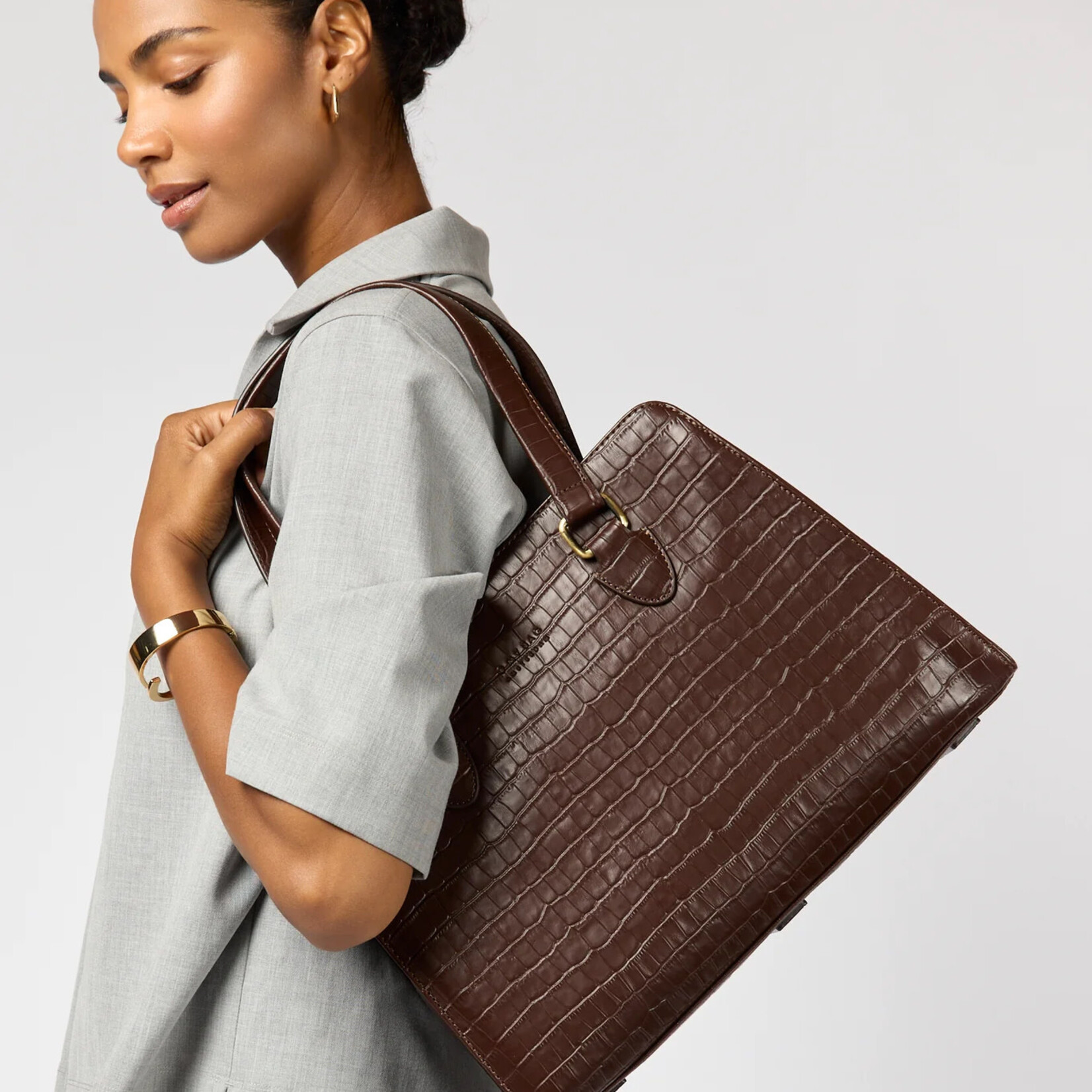 O My Bag O My Bag Blair Chocolate Croco