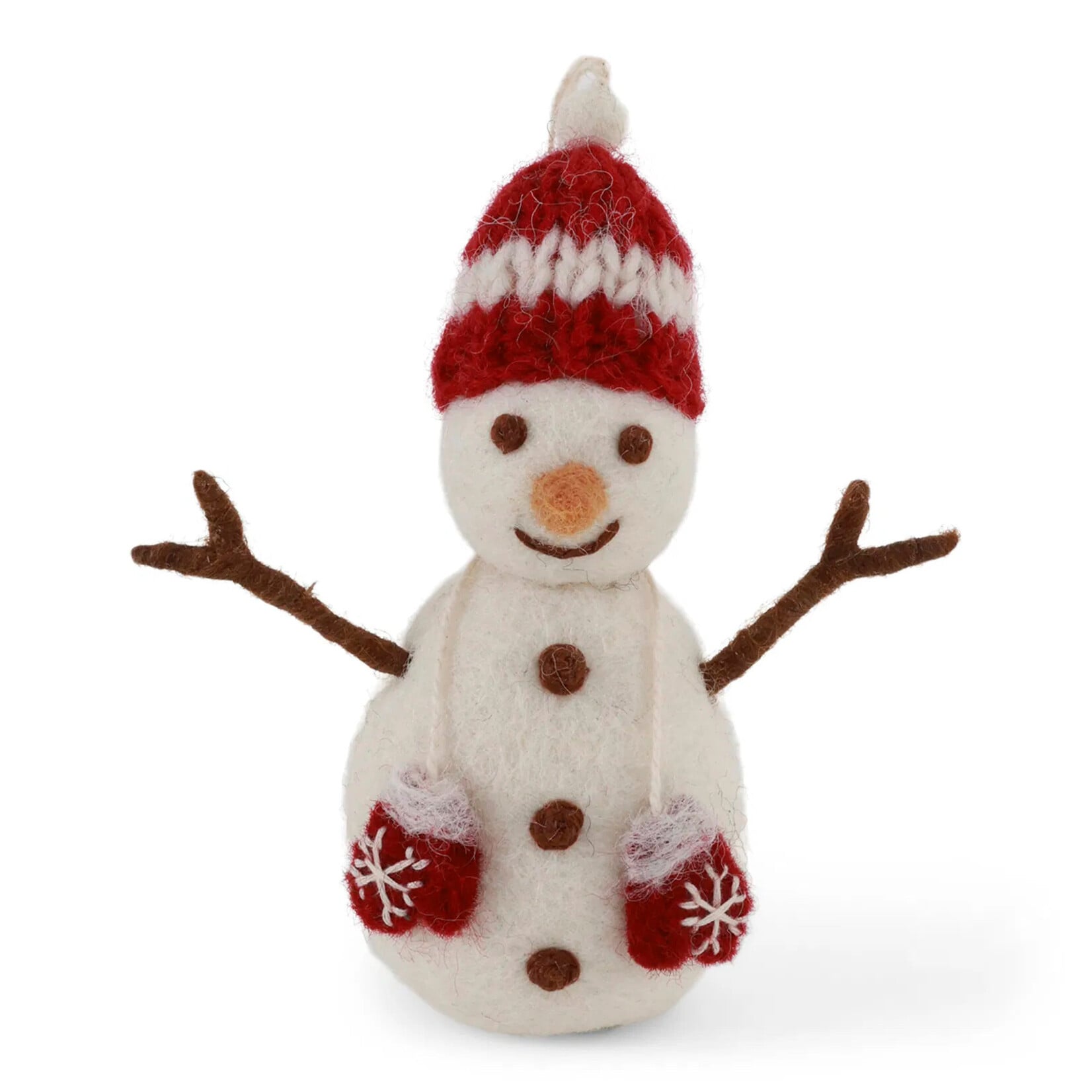 Gry & Sif Gry & Sif Sneeuwpop met rode muts en handschoenen