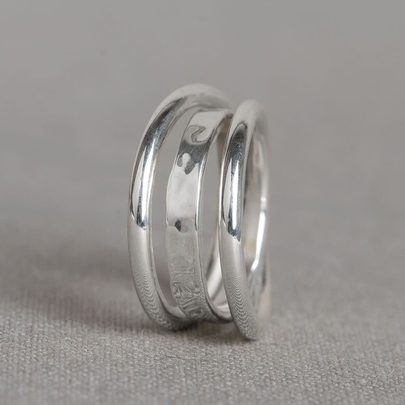 Jéh Jewels Jeh Jewels ring zilver twist met hamerslag 21514