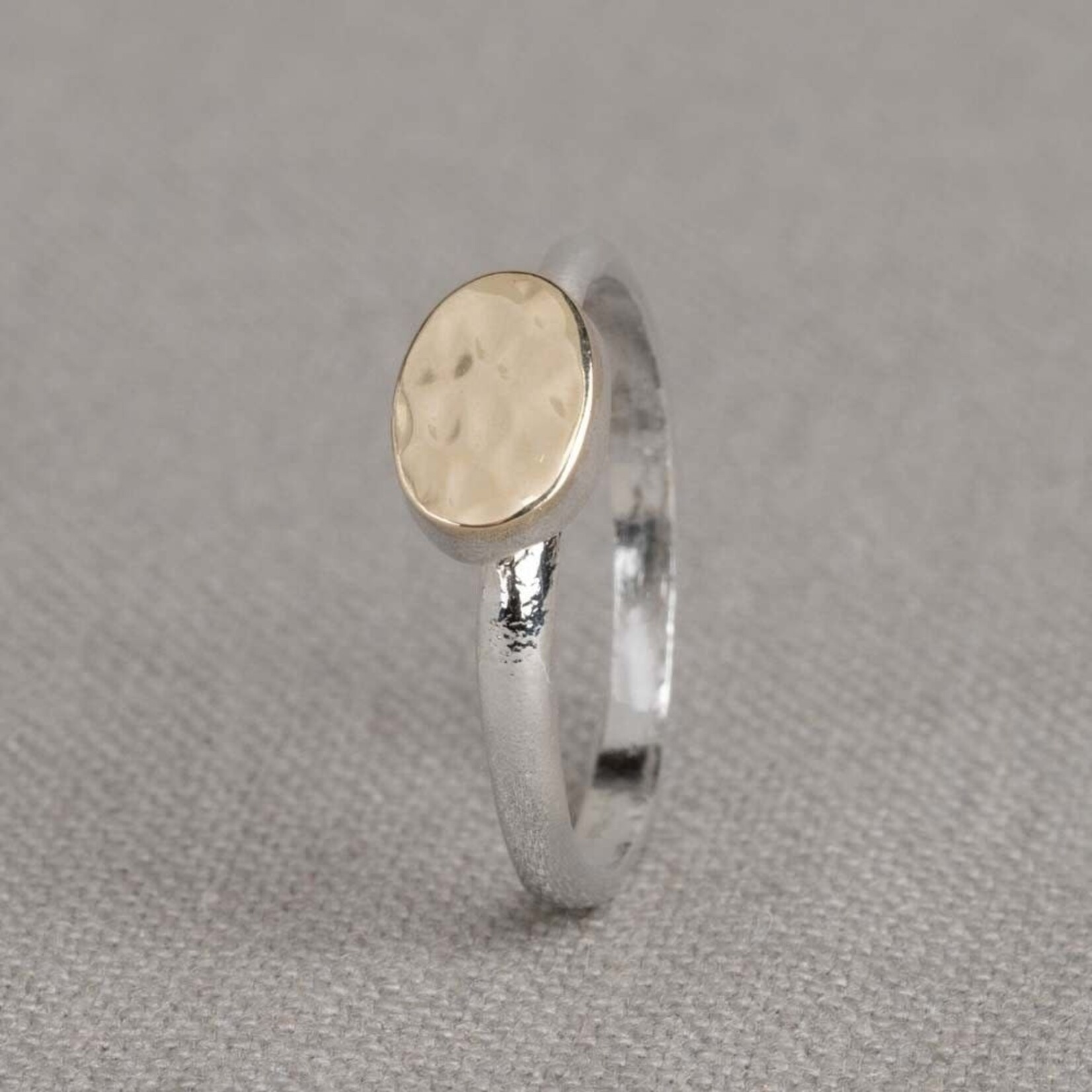 Jéh Jewels Jeh Jewels ring zilver en 9 karaat ovaaltje 20984