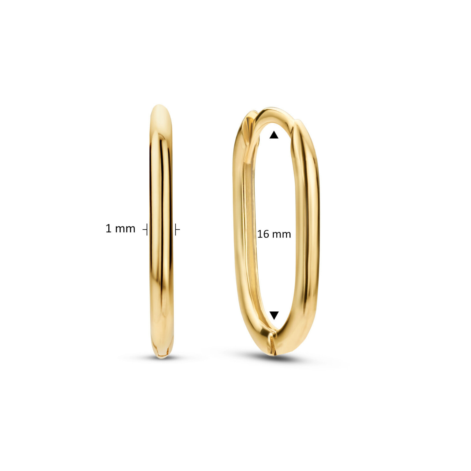 Jackie Gold Jackie Gold Grand Place Oval Hoops S