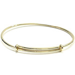 14kt geelgoud armband bangle verend rond 3 mm