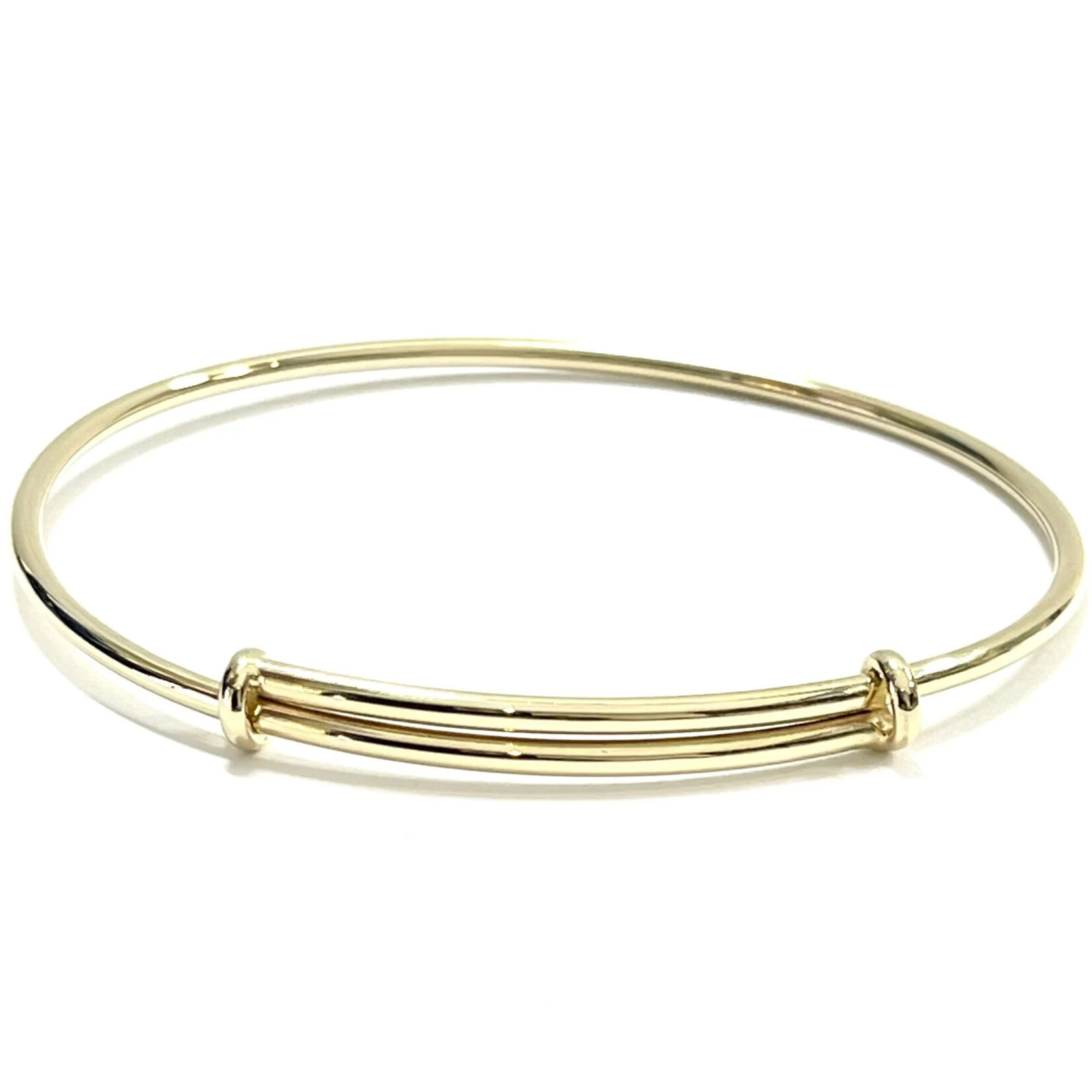 14kt geelgoud armband bangle verend rond 3 mm