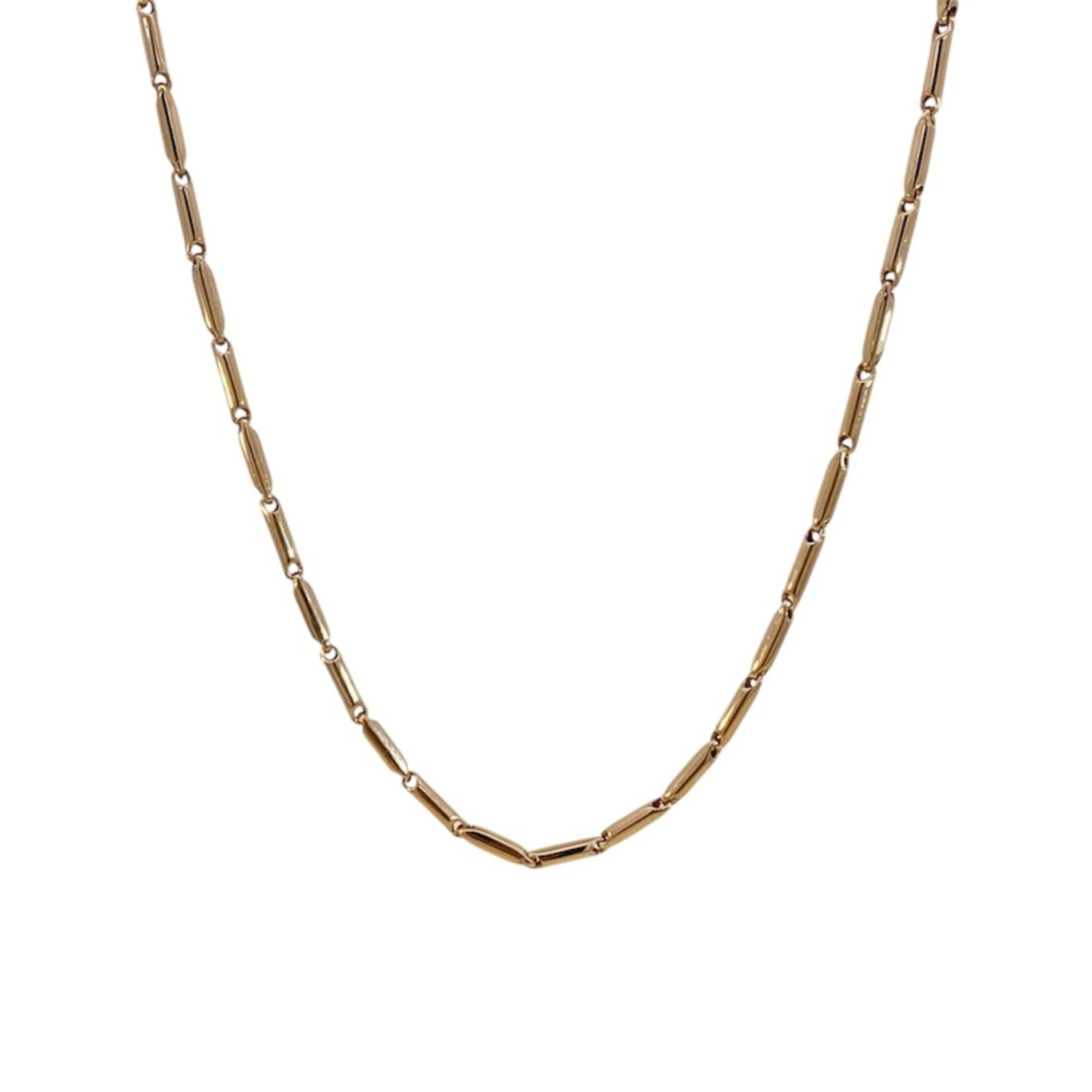 14kt geelgoud collier fantasie staafjes