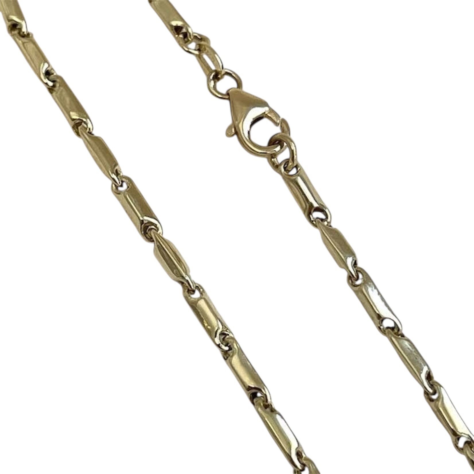 14kt geelgoud collier fantasie staafjes