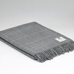 McNutt of Donegal McNutt plaid merino lamswol 200 x 145 cm Steel Maze