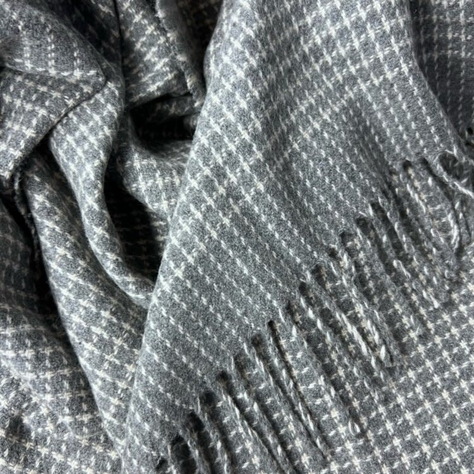 McNutt of Donegal McNutt plaid cashmere/lamswol 200 x 145 cm Alpine Limestone