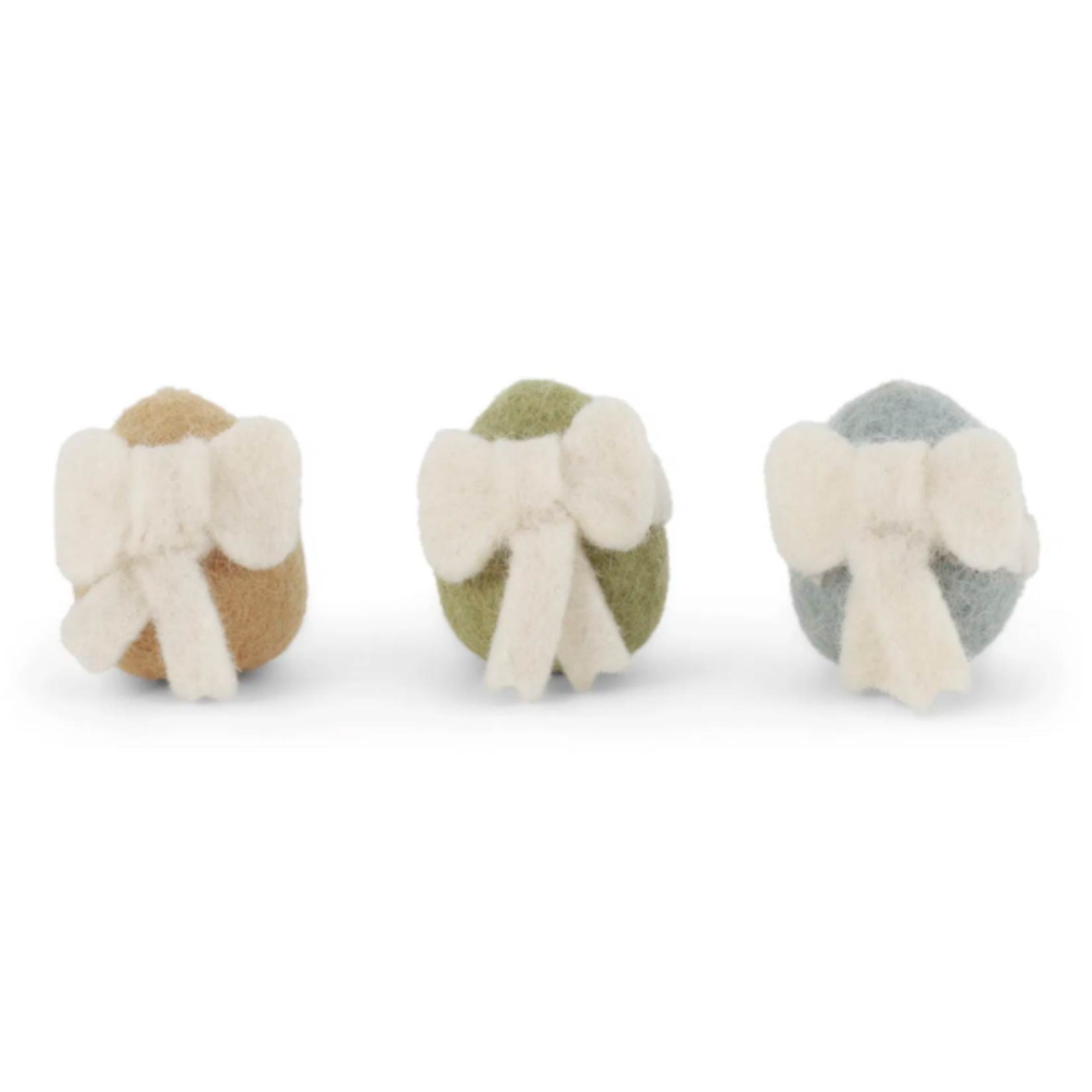 Gry & Sif Gry & Sif Eitjes met witte strik, set van 3
