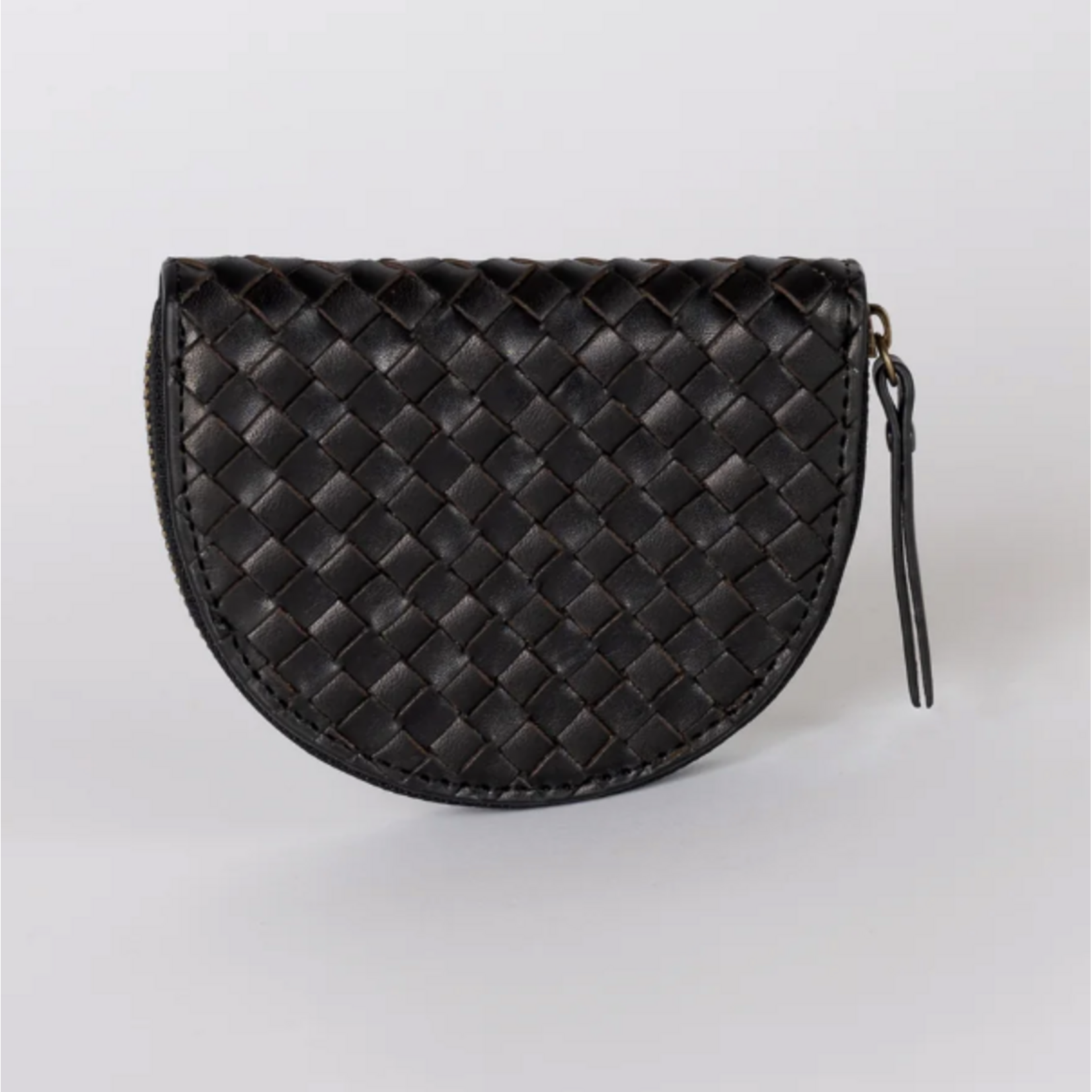 O My Bag O My Bag Laura Coin Purse, Classic of Woven (cognac/black)