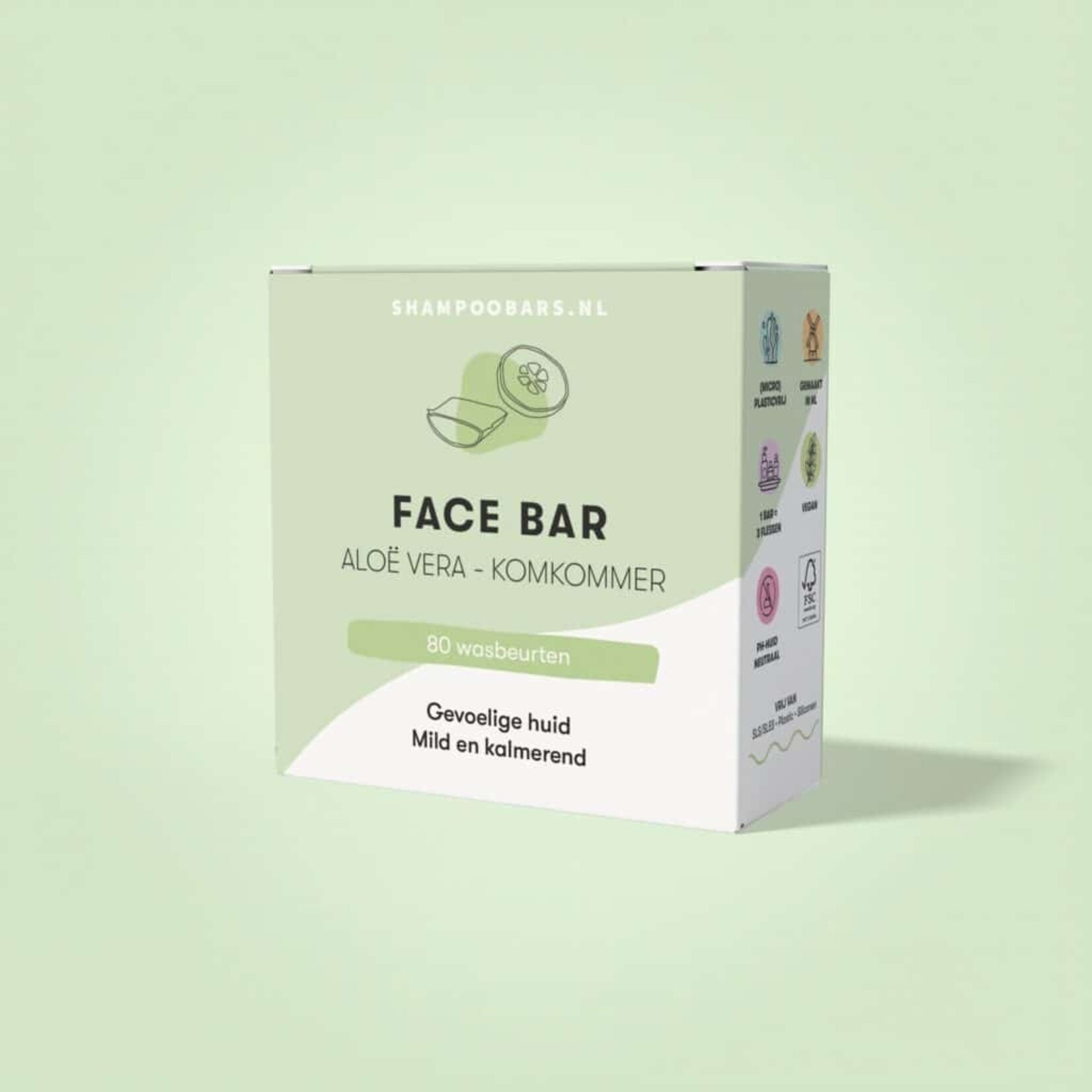 Shampoobars Shampoobars Face Bar Aloë Vera-Komkommer