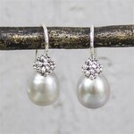 Jéh Jewels Jeh Jewels oorhangers zilver met grijze parel 19370