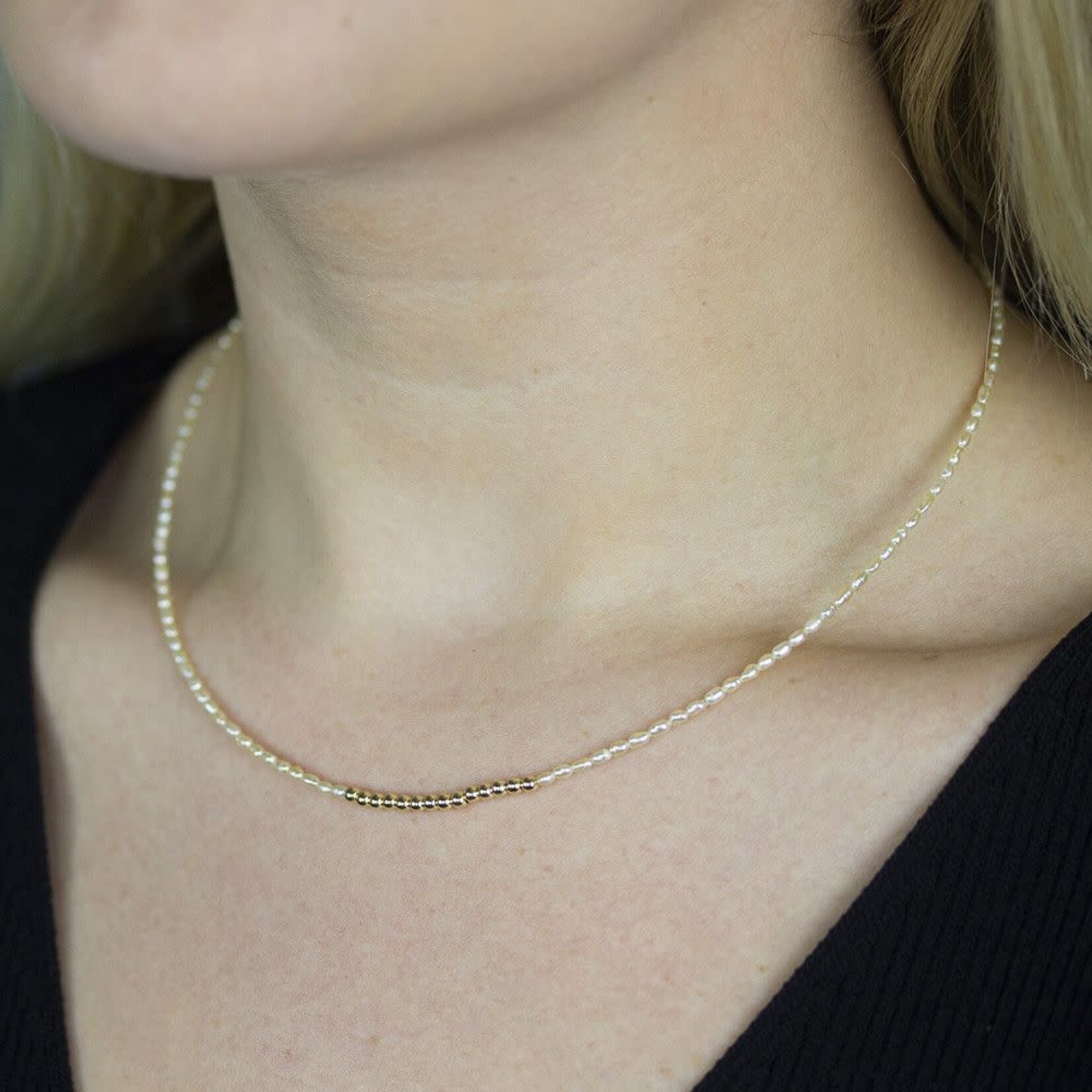 Jéh Jewels Jeh Jewels collier met parels en goldfilled 20353