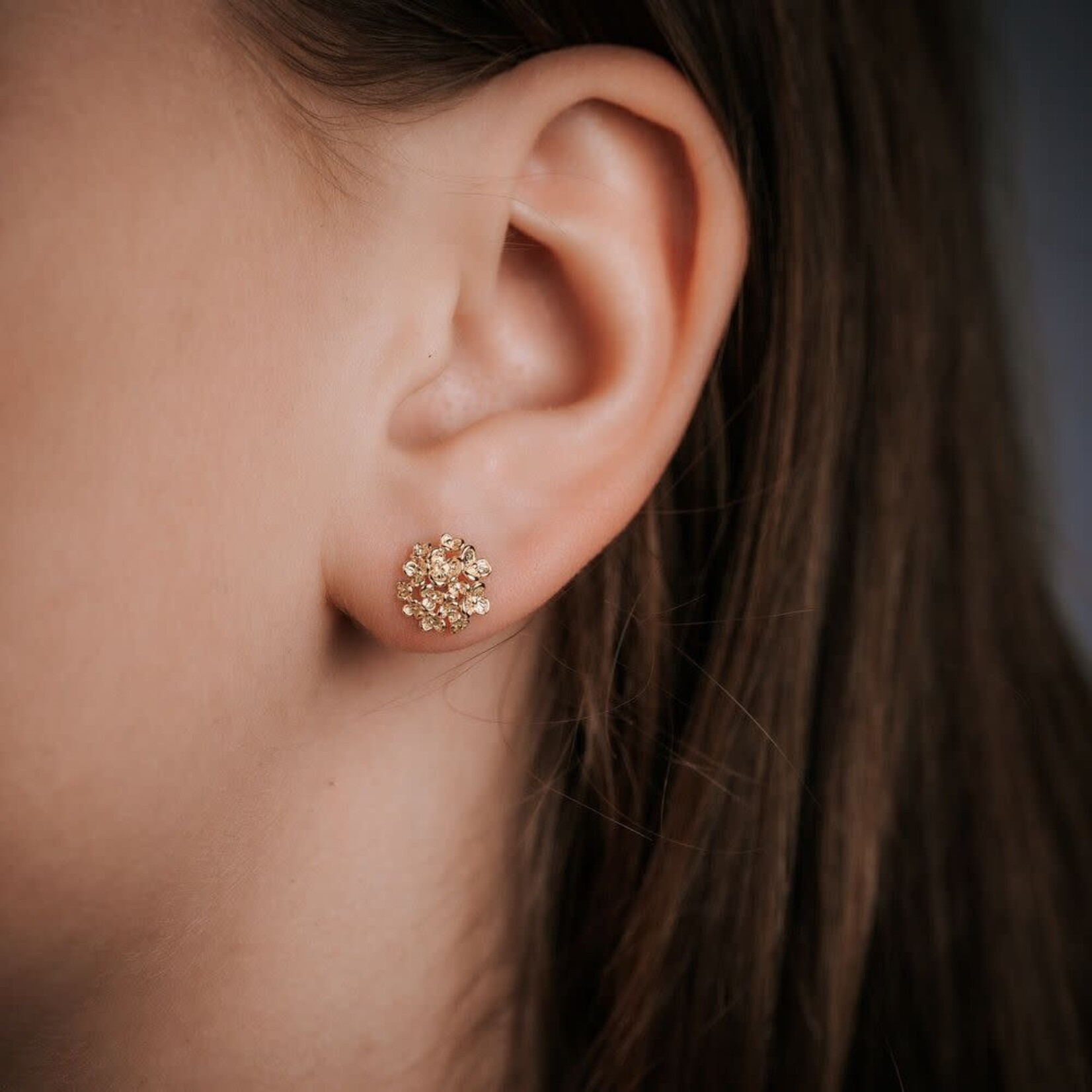 Jéh Jewels Jeh Jewels 14kt geelgoud oorstekers Blossom tros 20836