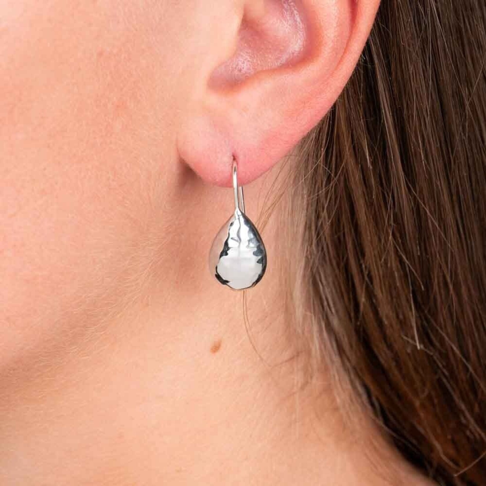 Jéh Jewels Jeh Jewels oorhangers zilver hamerslag druppel 21607