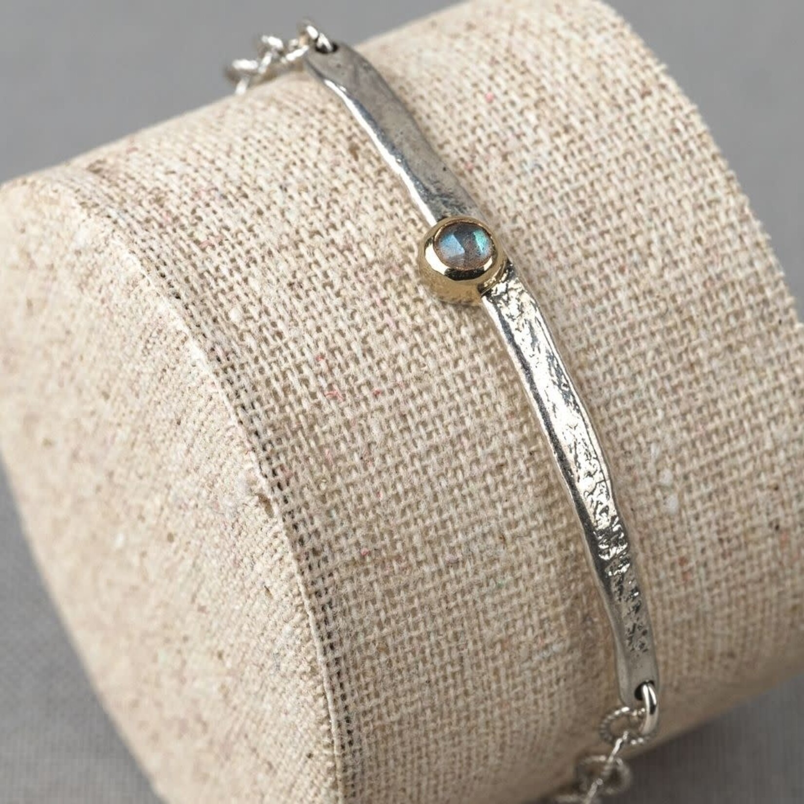 Jéh Jewels Jeh Jewels armband zilver en 9 karaat met Labradoriet facet 21204