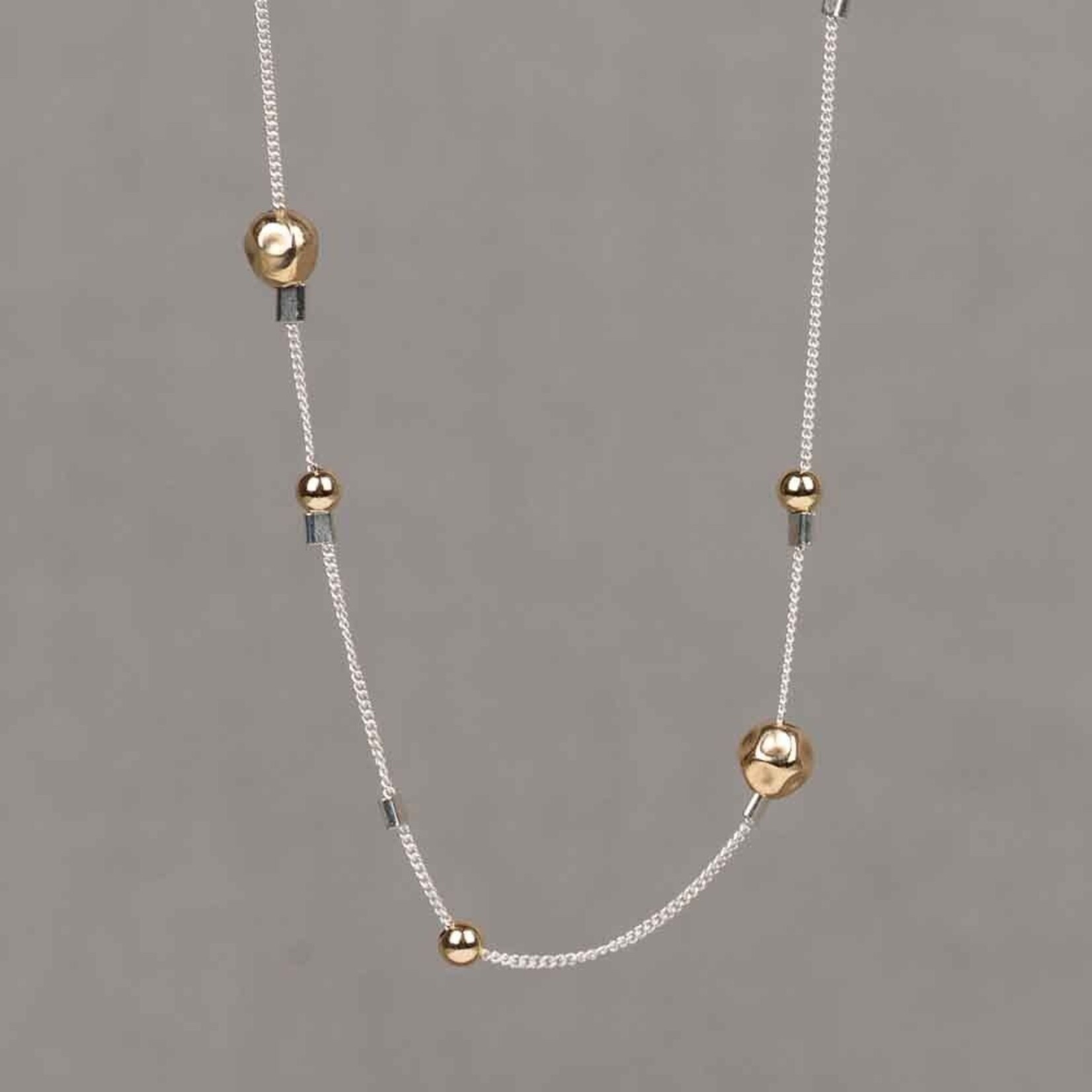 Jéh Jewels Jeh Jewels collier zilver met goldfilled dotty 21632