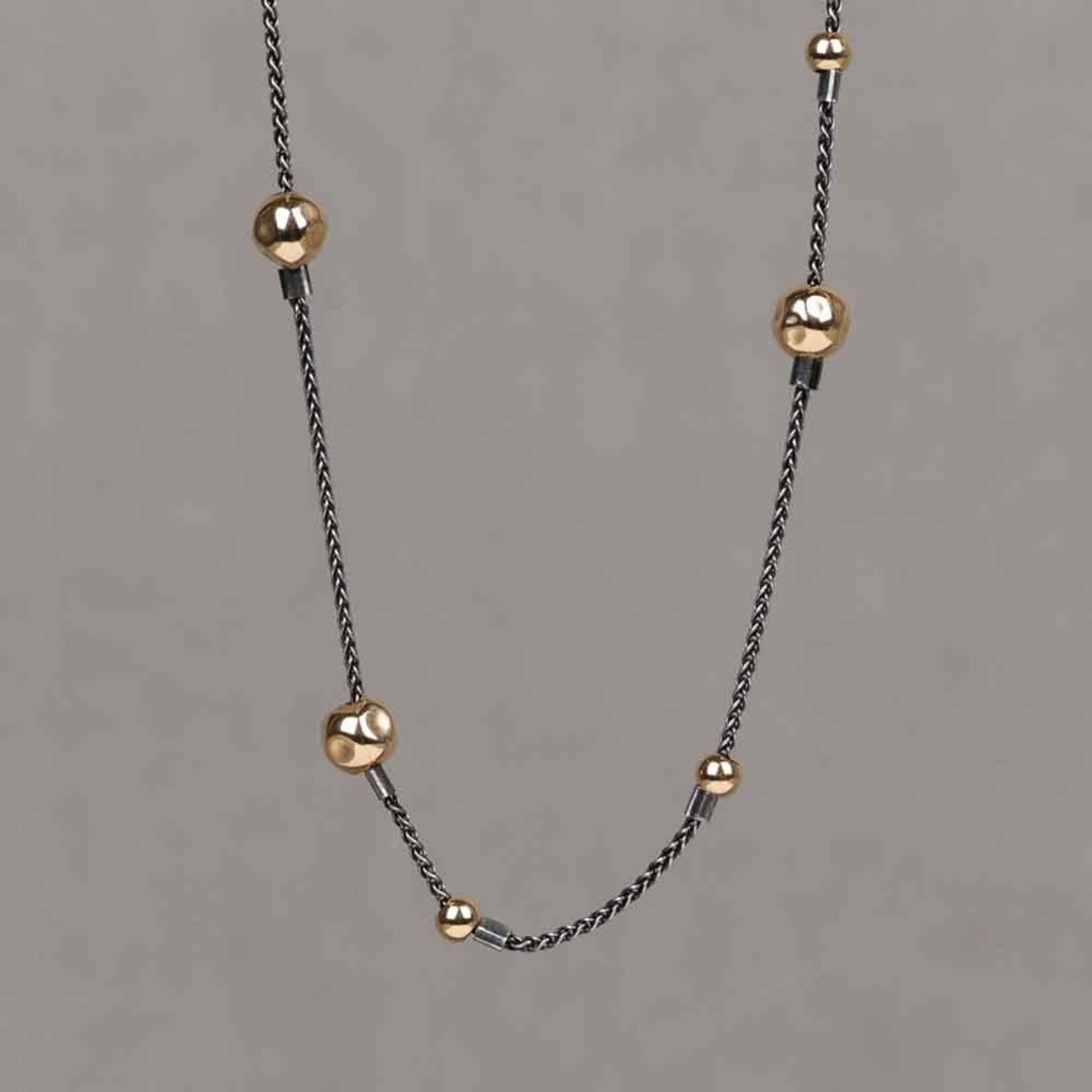 Jéh Jewels Jeh Jewels collier zilver oxy met goldfilled dotty 21633