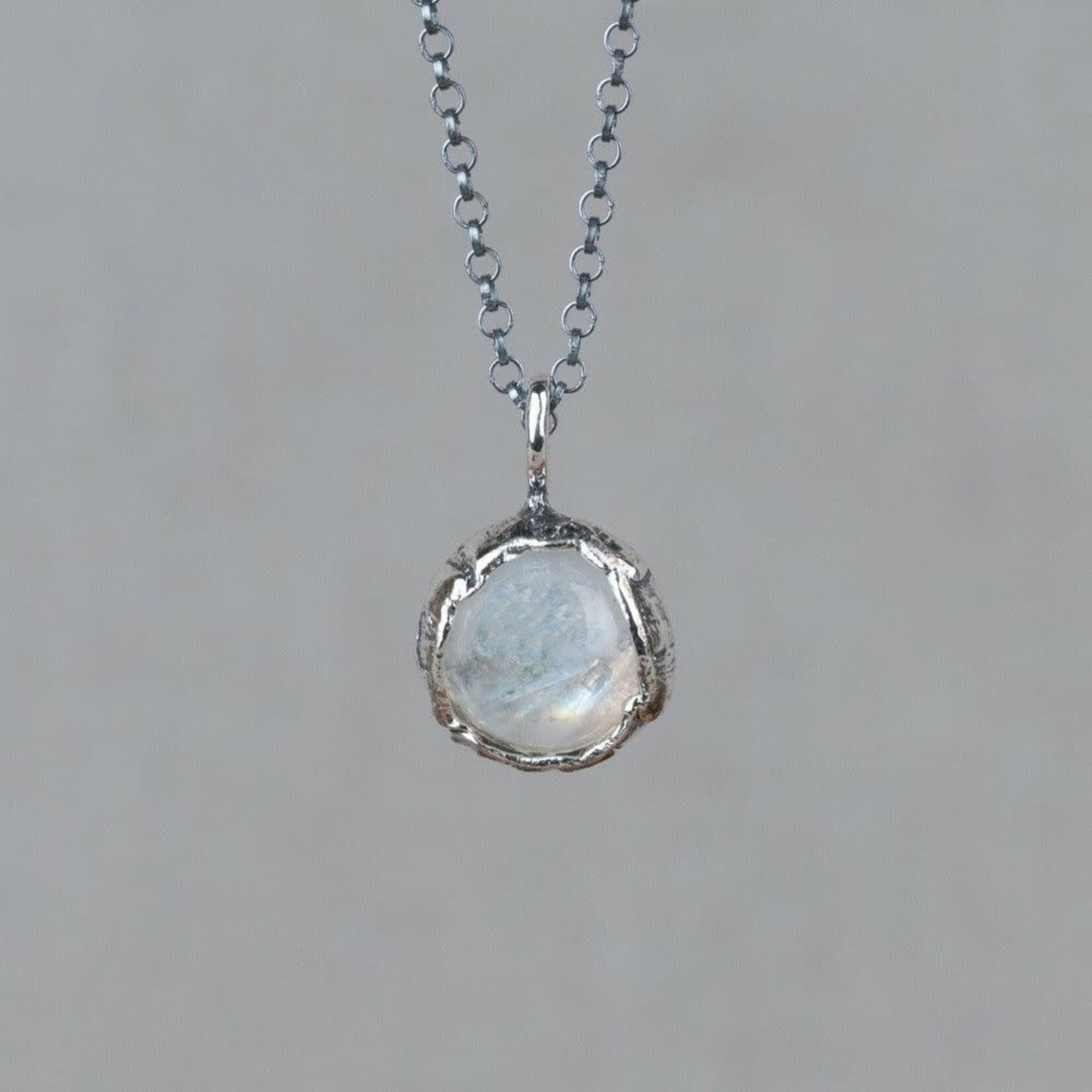 Jéh Jewels Jeh Jewels collier zilver oxy met hanger zilver en maansteen 20807