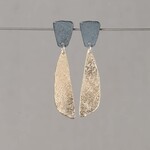 Jéh Jewels Jeh Jewels oorstekers lang, zilver oxy en verguld 20351