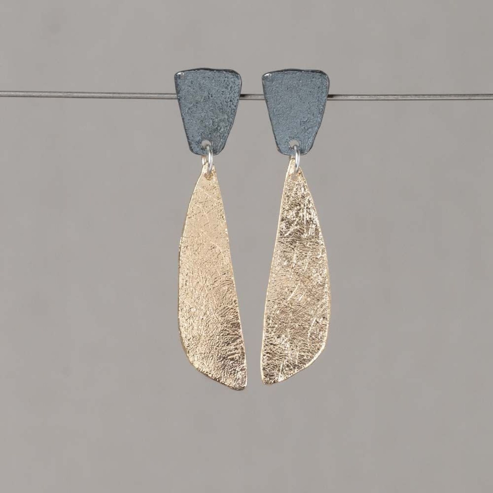 Jéh Jewels Jeh Jewels oorstekers lang, zilver oxy en verguld 20351