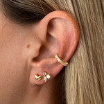 Atelier Brandlinger Brandlinger oorstekers Lima (geelgoud/witgoud verguld)