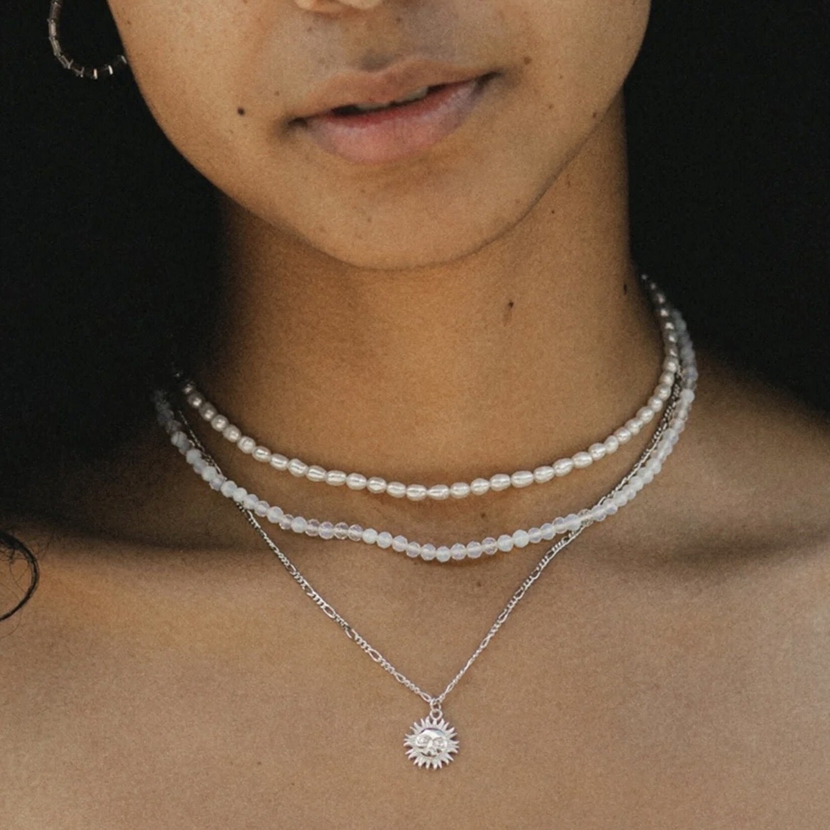 Atelier Brandlinger Brandlinger collier Salerno witgoud verguld