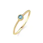 Jackie Gold Jackie Gold Grimaldi Blue Topaz Ring