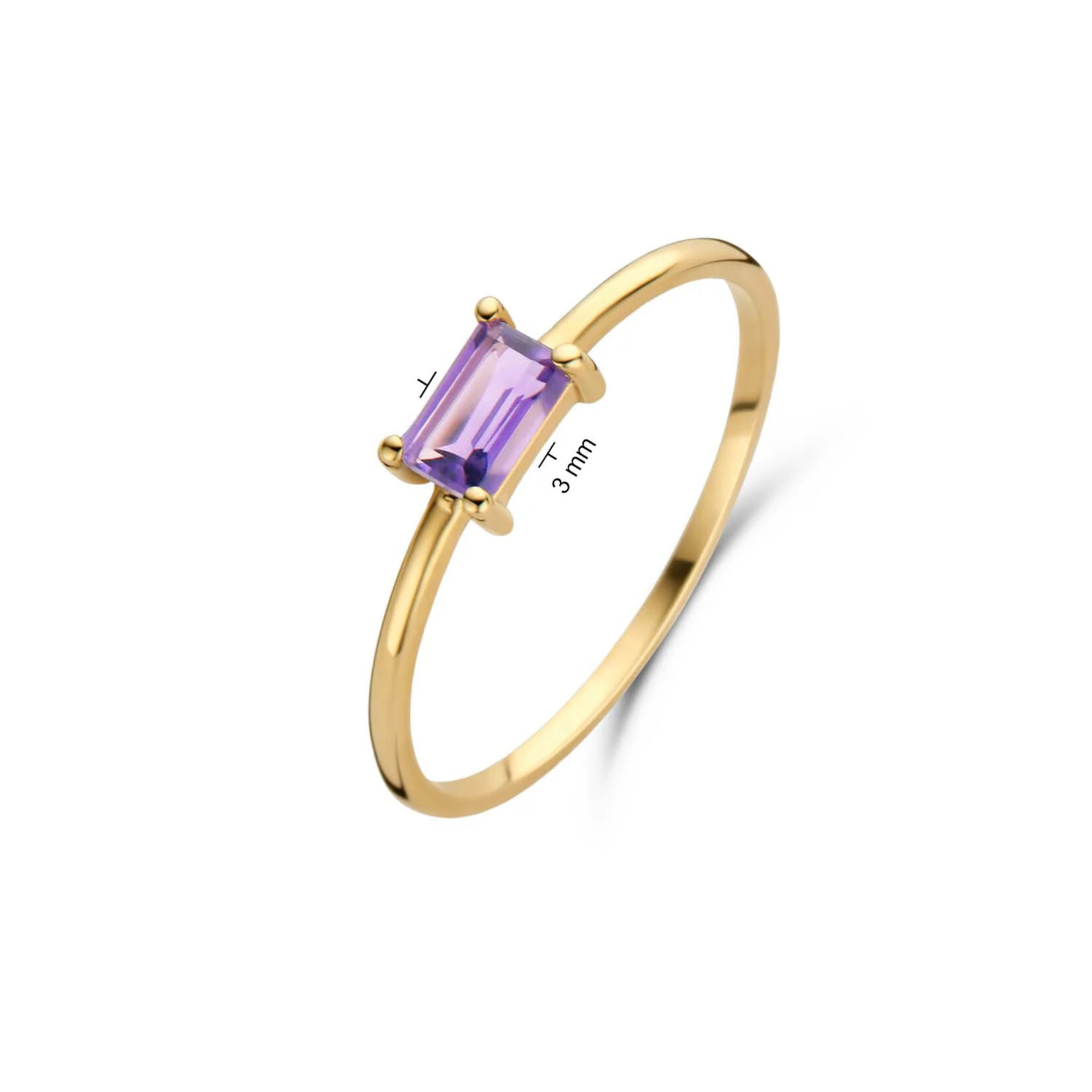 Jackie Gold Jackie Gold Medina Amethist Ring maat 54