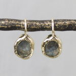 Jéh Jewels Jeh Jewels oorhangers zilver verguld met labradoriet ovaal 20186