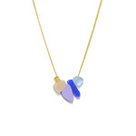 Turina Turina collier Pebbles blauw/lila/lichtblauw/wit